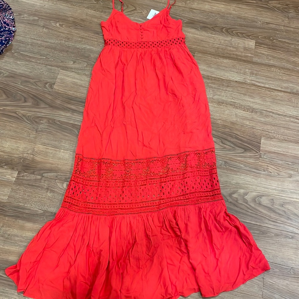 NWT JACK by Dakota red max dress with cut out details.